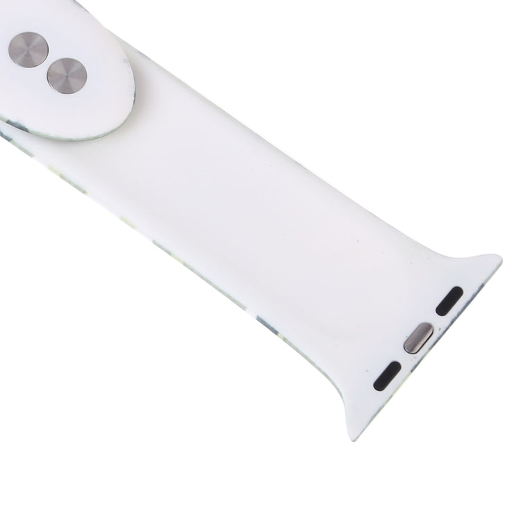 Silicone Printing Strap for Apple Watch Series 5 & 4 40mm (Color Flower Pattern)