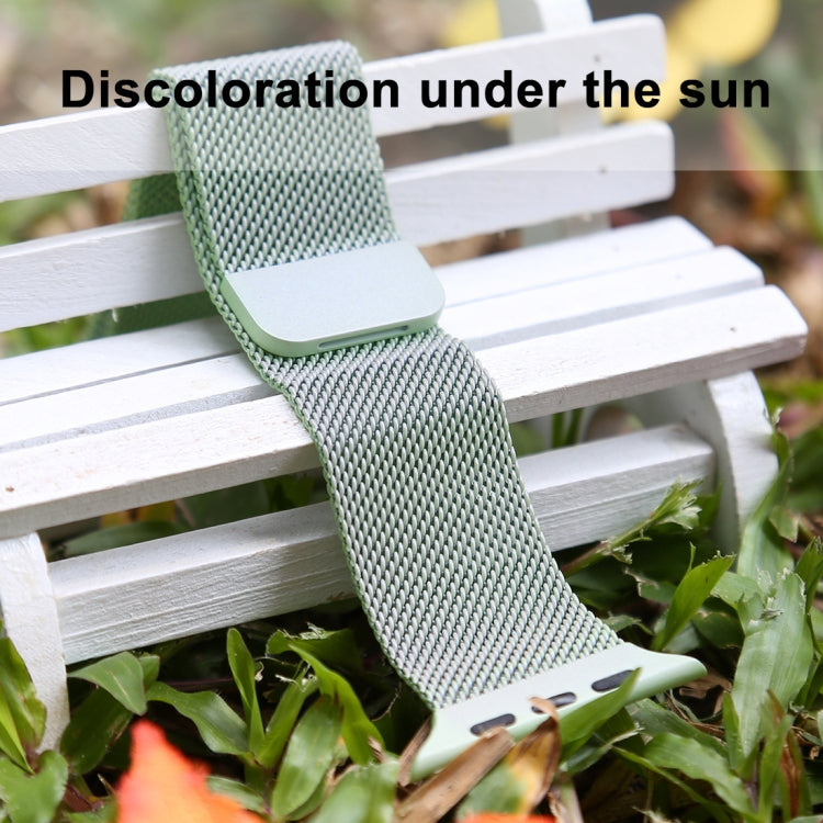 For Apple Watch Series 7 41mm / 6 & SE & 5 & 4 40mm / 3 & 2 & 1 38mm Color-changing Magnetic Nylon Watch Band