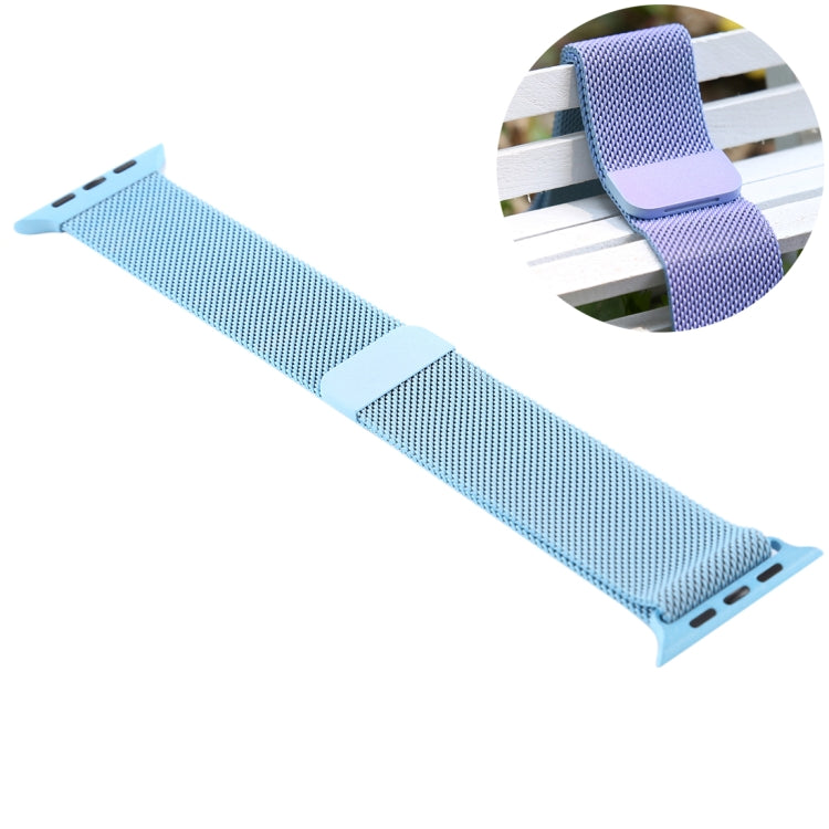 For Apple Watch Ultra 49mm&Watch Ultra 2 49mm / Series 10 46mm / 9&8&7 45mm / SE 3&SE 2&6&SE&5&4 44mm / 3&2&1 42mm Color-changing Magnetic Nylon Watch Band