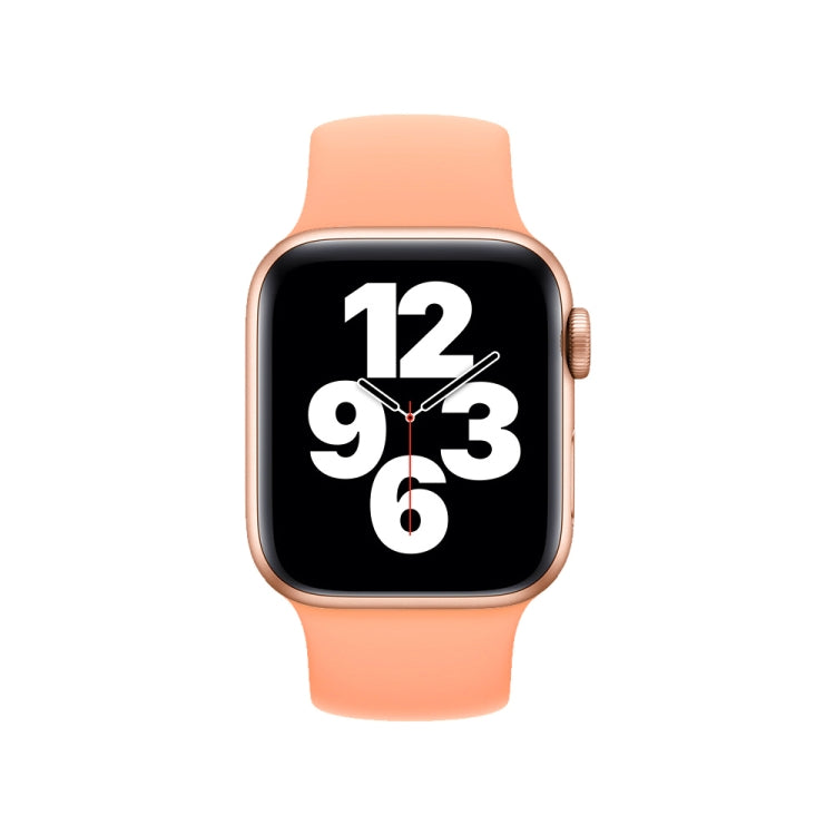 For Apple Watch Ultra 49mm&Watch Ultra 2 49mm / Series 10 46mm / 9&8&7 45mm / SE 3&SE 2&6&SE&5&4 44mm / 3&2&1 42mm Solid Color Elastic Silicone Watch Band, Size:L 156mm