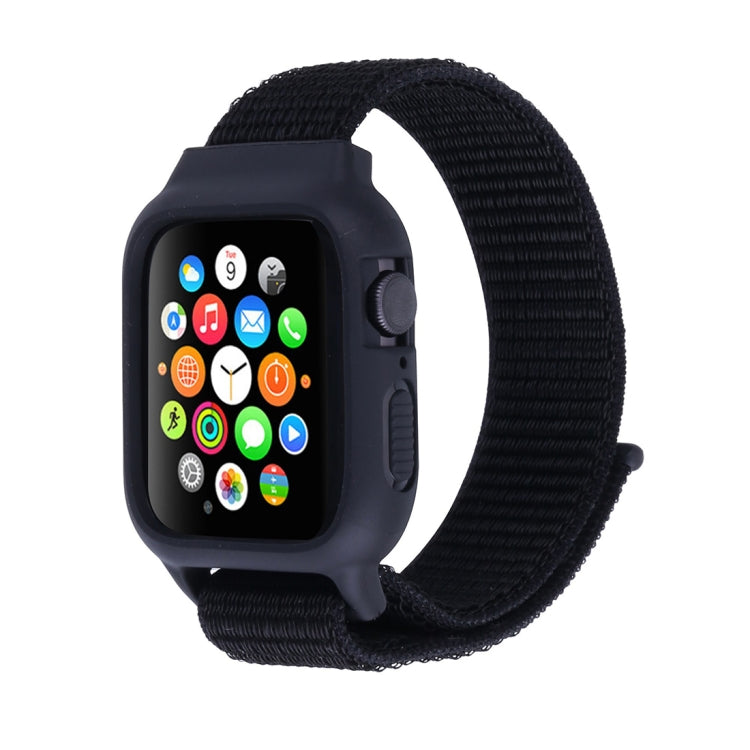 For Apple Watch Ultra 49mm&Watch Ultra 2 49mm / Series 10 46mm / 9&8&7 45mm / SE 3&SE 2&6&SE&5&4 44mm / 3&2&1 42mm Nylon Watch Band with Hook and Loop Fastener