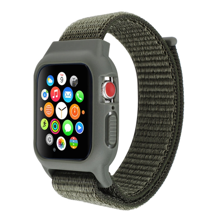 For Apple Watch Ultra 49mm&Watch Ultra 2 49mm / Series 10 46mm / 9&8&7 45mm / SE 3&SE 2&6&SE&5&4 44mm / 3&2&1 42mm Nylon Watch Band with Hook and Loop Fastener
