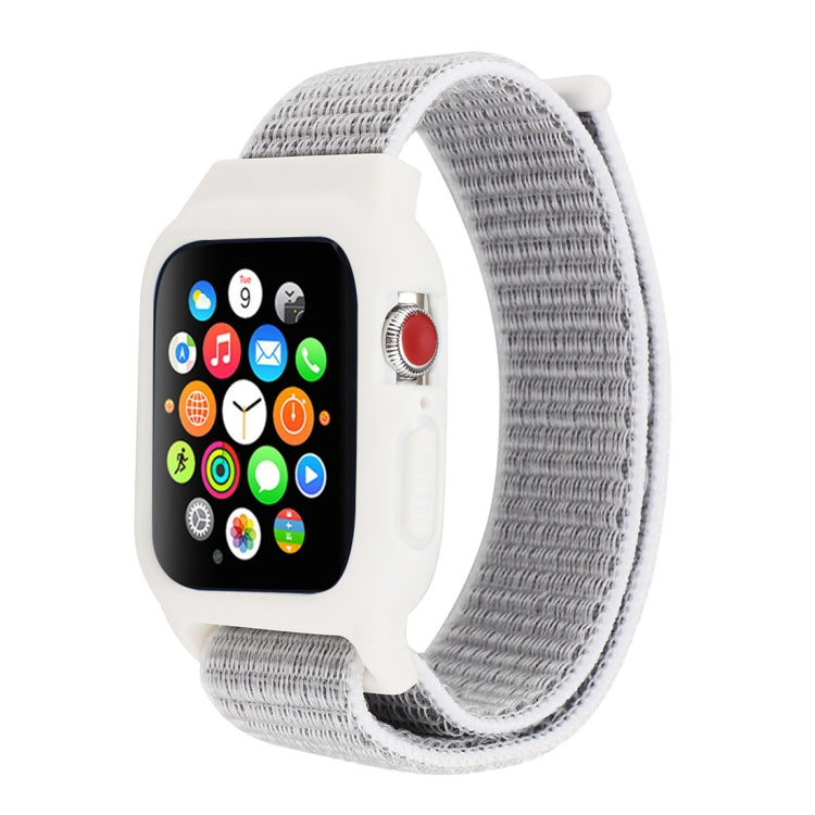 For Apple Watch Ultra 49mm&Watch Ultra 2 49mm / Series 10 46mm / 9&8&7 45mm / SE 3&SE 2&6&SE&5&4 44mm / 3&2&1 42mm Nylon Watch Band with Hook and Loop Fastener