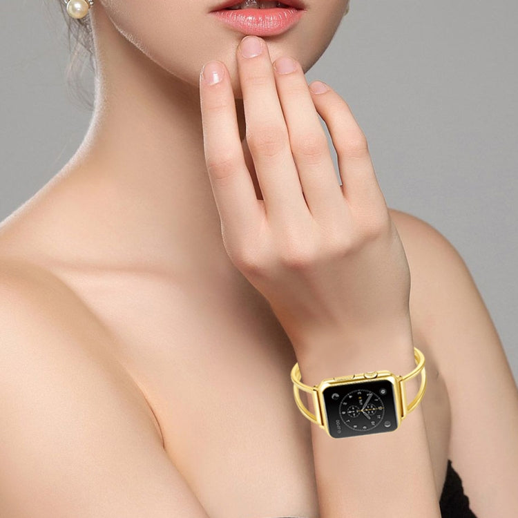 Letter V Shape Bracelet Metal Wrist Watch Band with Stainless Steel Buckle for Apple Watch Series 10 42mm / 9&8&7 41mm / SE 3&SE 2&6&SE&5&4 40mm / 3&2&1 38mm