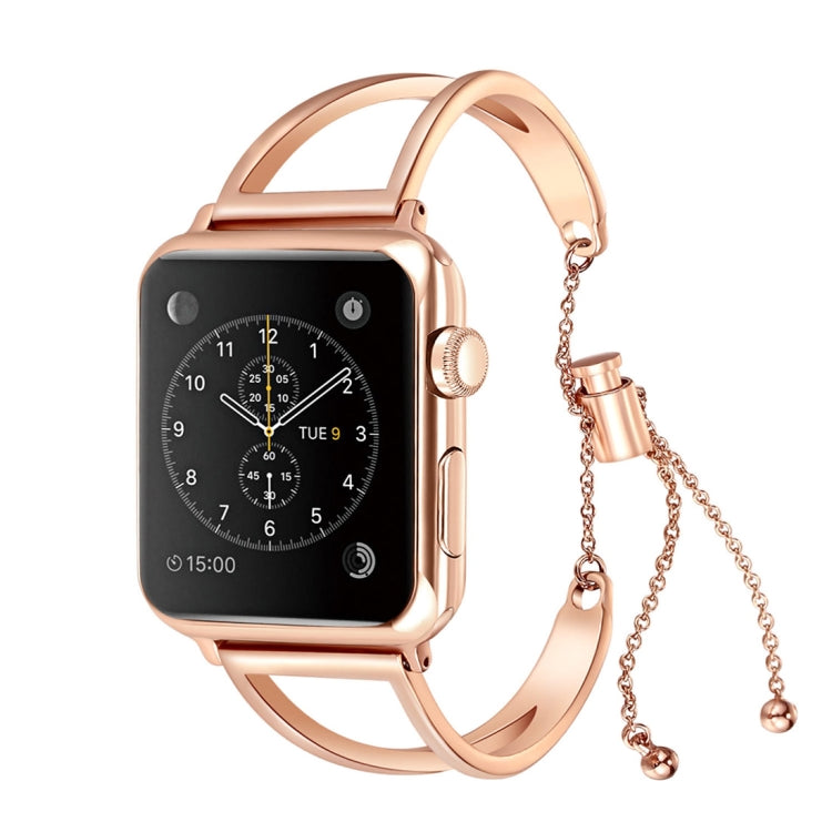 Letter V Shape Bracelet Metal Wrist Watch Band with Stainless Steel Buckle for Apple Watch Series 10 42mm / 9&8&7 41mm / SE 3&SE 2&6&SE&5&4 40mm / 3&2&1 38mm