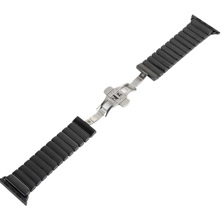 For Apple Watch Ultra 49mm&Watch Ultra 2 49mm / Series 10 46mm / 9&8&7 45mm / SE 3&SE 2&6&SE&5&4 44mm / 3&2&1 42mm Delicate Ceramics Wrist Watch Band