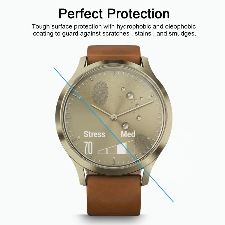 2 PCS ENKAY Hat-Prince for Garmin Vivomove HR Smart Watch 0.2mm 9H Surface Hardness 2.15D Explosion-proof Tempered Glass Screen Film