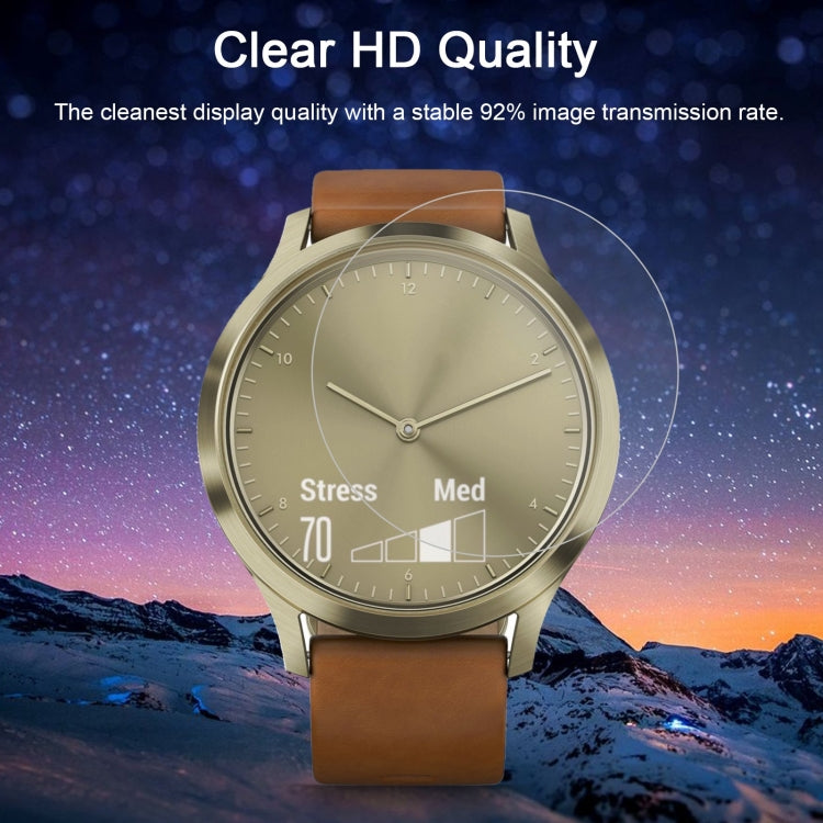 2 PCS ENKAY Hat-Prince for Garmin Vivomove HR Smart Watch 0.2mm 9H Surface Hardness 2.15D Explosion-proof Tempered Glass Screen Film
