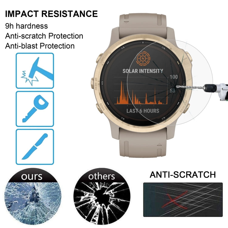 For Garmin Fenix 6S Pro 0.26mm 2.5D 9H Tempered Glass Film Screen Protector