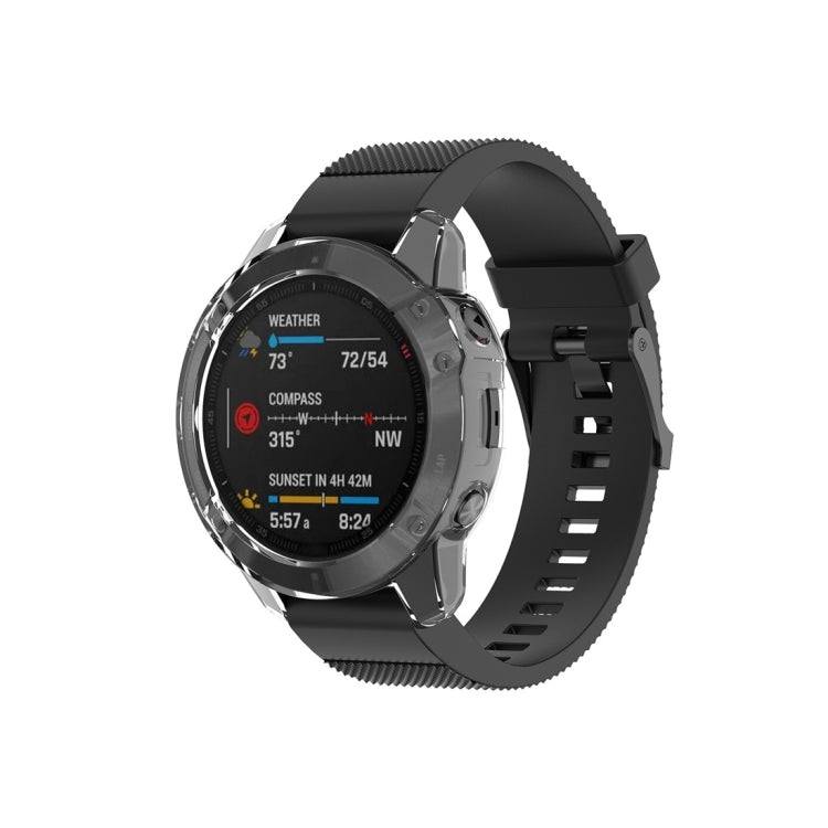 For Garmin Fenix 6 TPU Half Coverage Smart Watch Protevtice Case