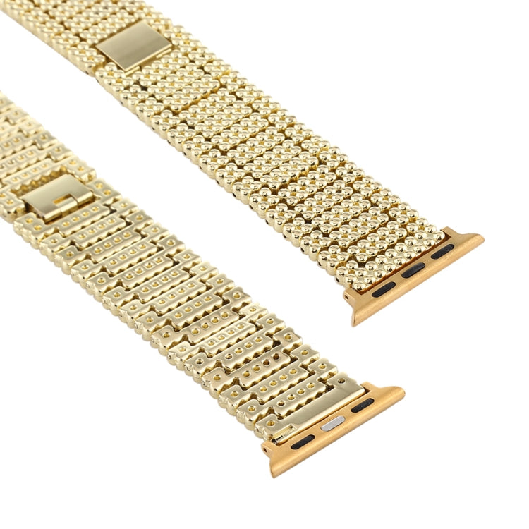 For Apple Watch Ultra 49mm&Watch Ultra 2 49mm / Series 10 46mm / 9&8&7 45mm / SE 3&SE 2&6&SE&5&4 44mm / 3&2&1 42mm Nine Beads Stainless Steel Wrist Strap Watch Band