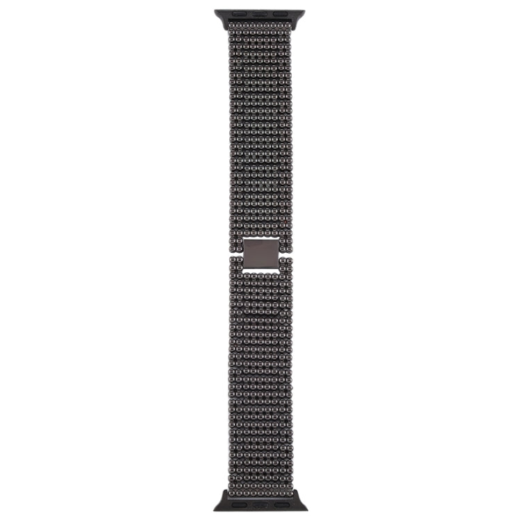 For Apple Watch Series 7 41mm / 6 & SE & 5 & 4 40mm / 3 & 2 & 1 38mm Nine Beads Stainless Steel Wrist Strap Watch Band