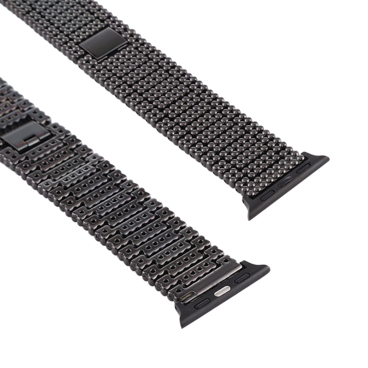 For Apple Watch Series 7 41mm / 6 & SE & 5 & 4 40mm / 3 & 2 & 1 38mm Nine Beads Stainless Steel Wrist Strap Watch Band