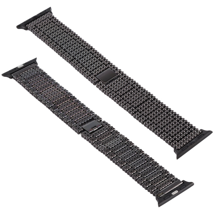 For Apple Watch Series 7 41mm / 6 & SE & 5 & 4 40mm / 3 & 2 & 1 38mm Nine Beads Stainless Steel Wrist Strap Watch Band