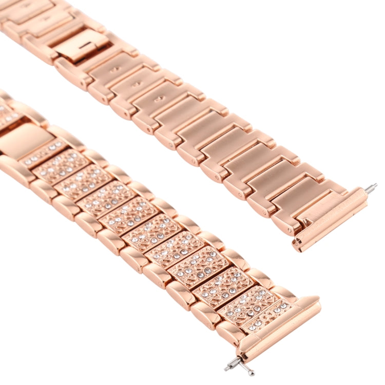 For Fitbit Versa Diamond-studded Stainless Steel Watch Band