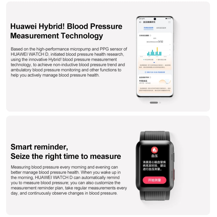 HUAWEI WATCH D Smart Healthy Watch, 1.64 inch AMOLED Screen, Support ECG / Blood Pressure Monitoring