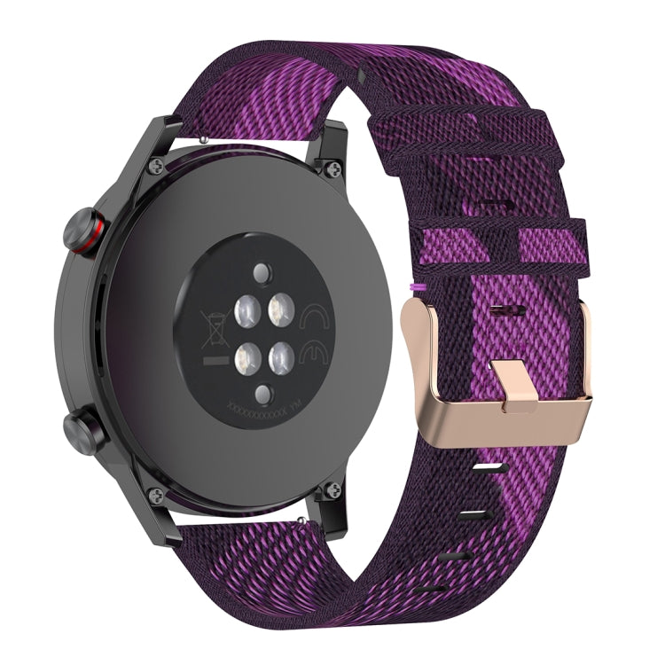 22mm Stripe Weave Nylon Wrist Strap Watch Band for Huawei GT / GT2 46mm, Honor Magic Watch 2 46mm / Magic