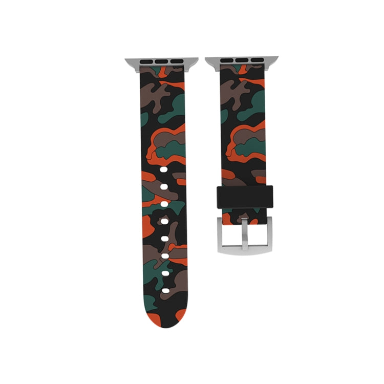 For Apple Watch Series 3 & 2 & 1 38mm Fashion Camouflage Pattern Silicone Watch Band