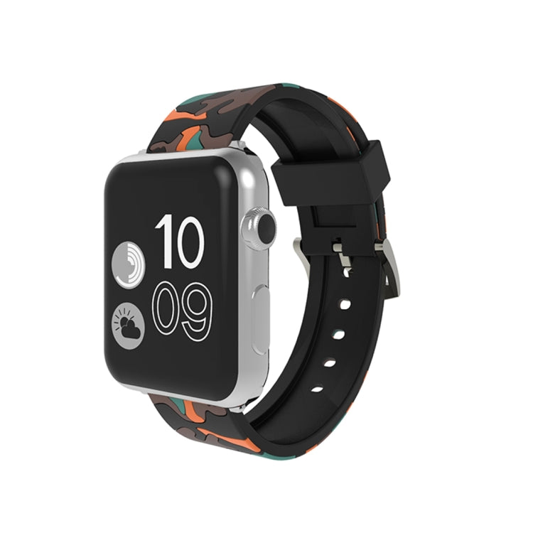 For Apple Watch Series 3 & 2 & 1 38mm Fashion Camouflage Pattern Silicone Watch Band