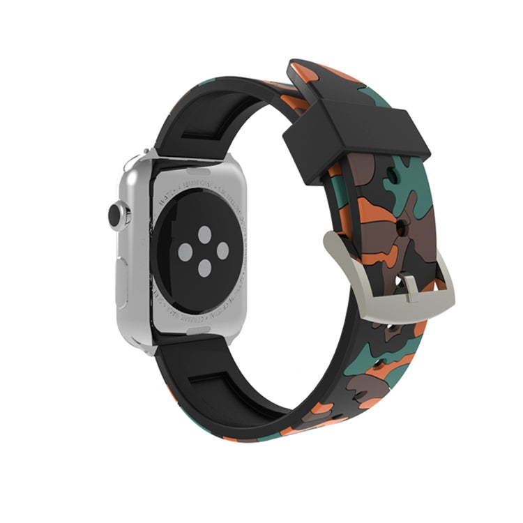 For Apple Watch Series 3 & 2 & 1 38mm Fashion Camouflage Pattern Silicone Watch Band