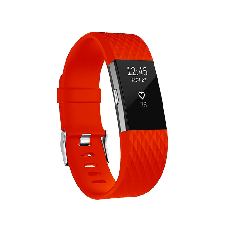 Diamond Pattern Adjustable Sport Watch Band for FITBIT Charge 2, Size: L, 12.5x8.5cm
