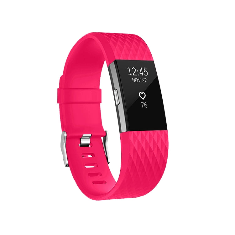Diamond Pattern Adjustable Sport Watch Band for FITBIT Charge 2, Size: L, 12.5x8.5cm