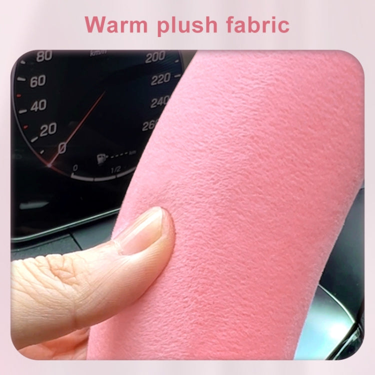 Round Style Car Universal Cartoon Pattern Plush Warm Anti-skid Steering Wheel Cover, Diameter: 38cm
