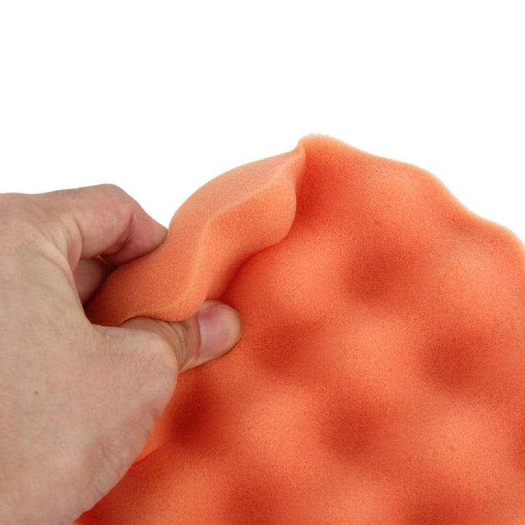 2 PCS Car Wax Sponge Round and Wavy Shape Sponge High-density Waxing Sponge,Size:15 x 15cm
