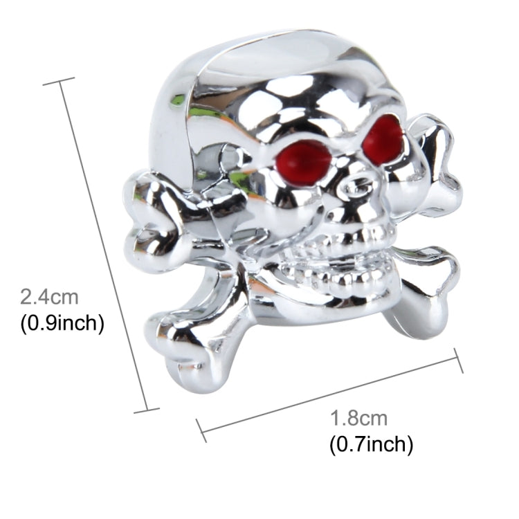 4 PCS Universal Skull Shape Gas Cap Mouthpiece Cover Gas Cap Tire Cap Car Motor Bicycle Tire Valve Caps