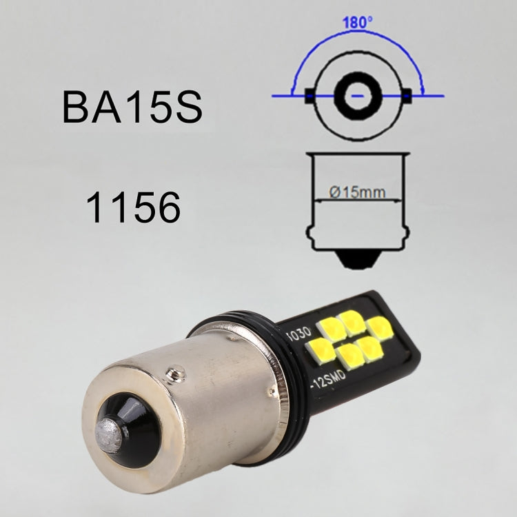 2 PCS 1156 DC9-16V / 3.5W Car Auto Turn Lights 12LEDs SMD-ZH3030 Lamps, with Constant Current
