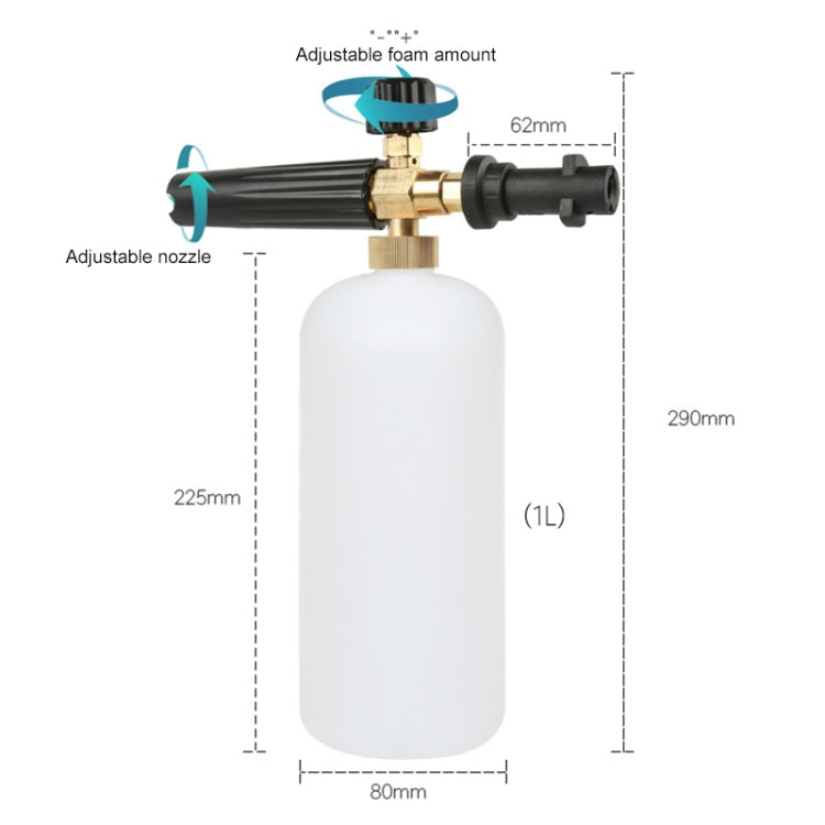 High Pressure Car Wash Foam Gun Soap Foamer Generator Water Sprayer Gun, 3/8 Quick-connect