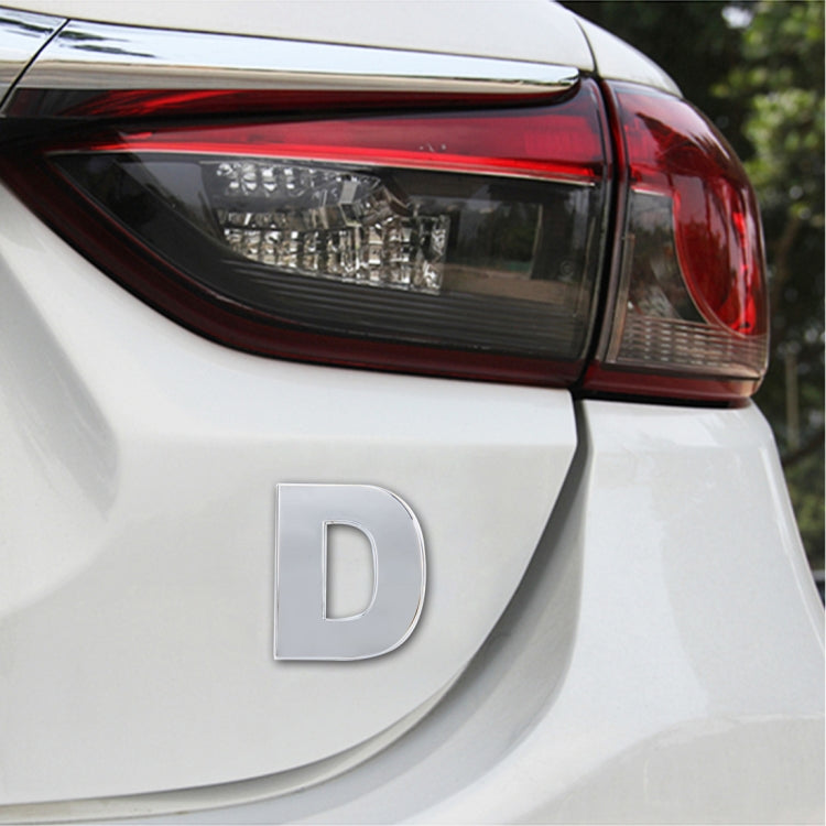 Car Vehicle Badge Emblem 3D English Letter Self-adhesive Sticker Decal, Size: 4.5*4.5*0.5cm