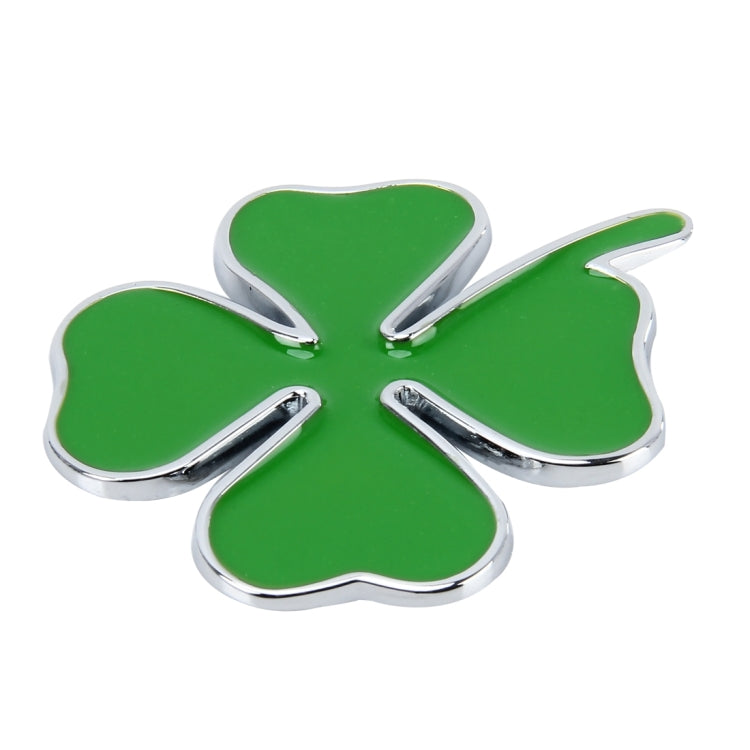 Four Leaf Clover Herb Luck Symbol Badge Emblem Labeling Sticker Styling Car Dashboard Decoration, Size: 4*3.3cm