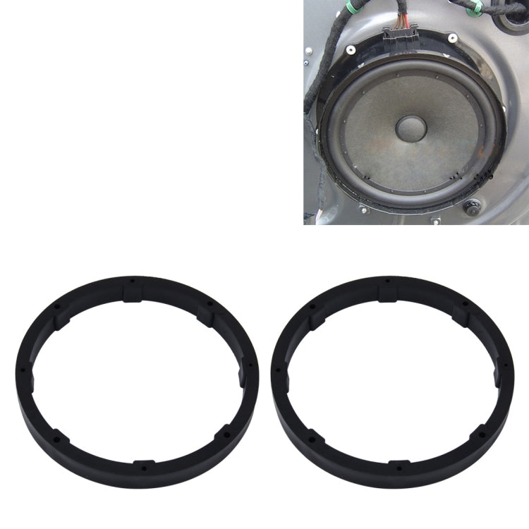 2 PCS 6.5 inch Car Auto ABS Loudspeaker Base Protection Solid Cover Holder Mat, Inner Diameter: 14.5cm