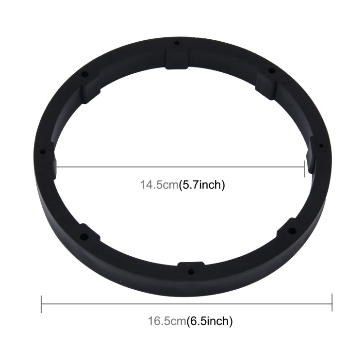 2 PCS 6.5 inch Car Auto ABS Loudspeaker Base Protection Solid Cover Holder Mat, Inner Diameter: 14.5cm