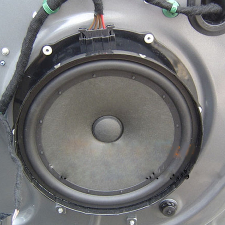 2 PCS 6.5 inch Car Auto ABS Loudspeaker Base Protection Solid Cover Holder Mat, Inner Diameter: 14.5cm