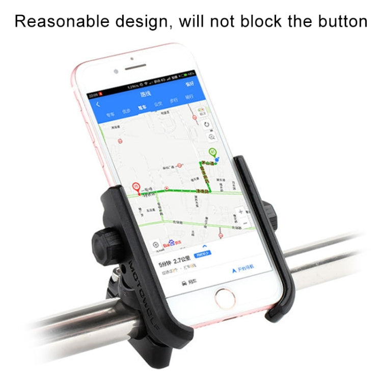 Motorcycle Handlebar Aluminum Alloy Phone Bracket, Suitable for 4-6 inch Device