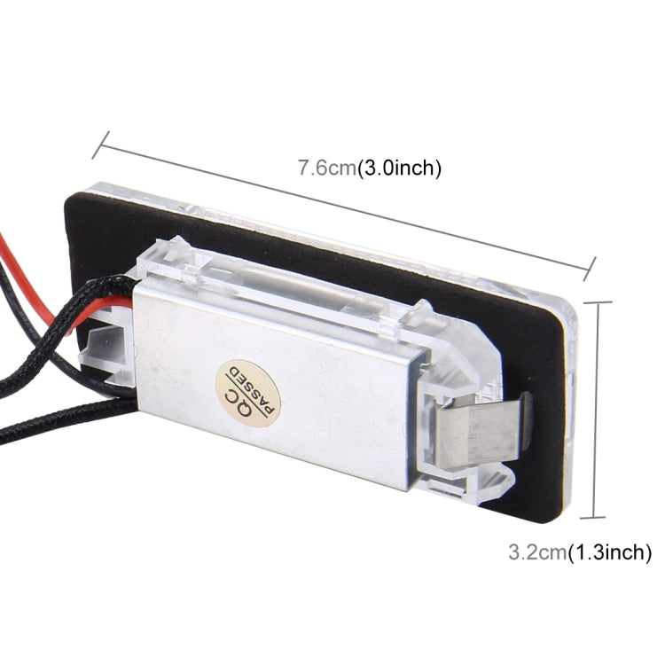 2 PCS License Plate Light with 18 SMD-3528 Lamps for Volkswagen,2W 120LM,6000K, DC12V(White Light)