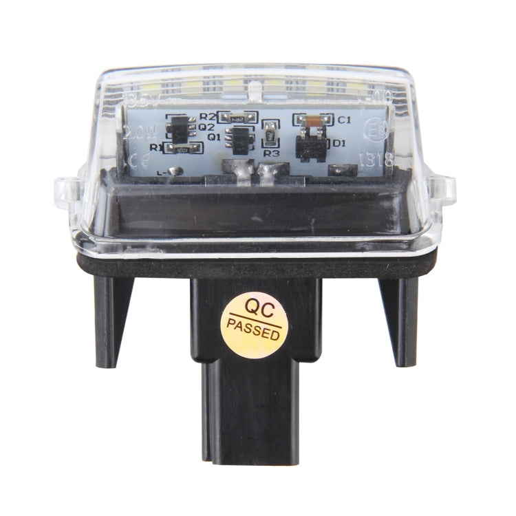 2 PCS License Plate Light with 18 SMD-3528 Lamps for Toyota,2W 120LM,6000K, DC12V(White Light)