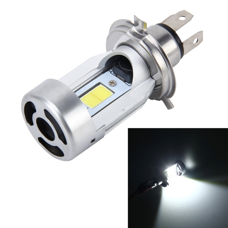 H4 HS1 Motorcycle Headlamps COB Spotlights Electric Car Fog Lights 6000K 20W 2600LM 5000Hours(White Light)
