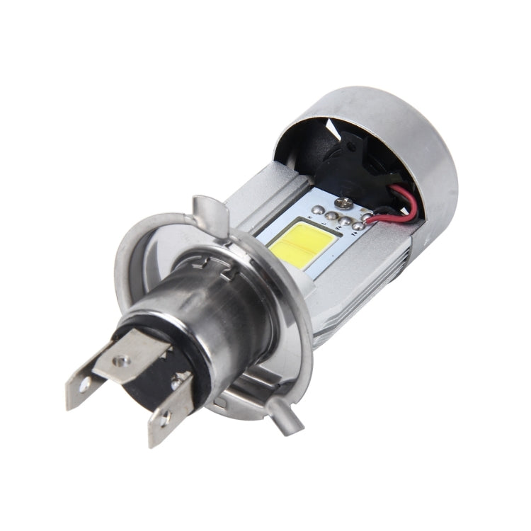 H4 HS1 Motorcycle Headlamps COB Spotlights Electric Car Fog Lights 6000K 20W 2600LM 5000Hours(White Light)