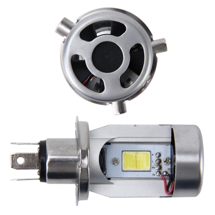 H4 HS1 Motorcycle Headlamps COB Spotlights Electric Car Fog Lights 6000K 20W 2600LM 5000Hours(White Light)