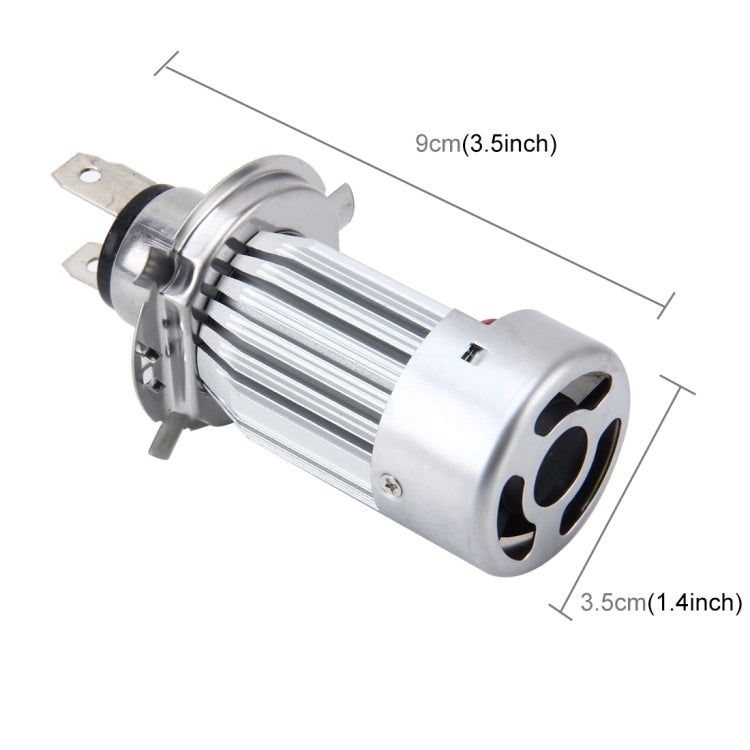 H4 HS1 Motorcycle Headlamps COB Spotlights Electric Car Fog Lights 6000K 20W 2600LM 5000Hours(White Light)