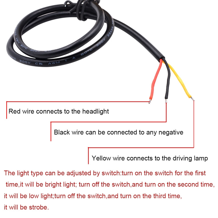 Motorcycle 30W DC 12V-85V LED Headlight Lens Built-in Whirlwind Double Aperture Angle Eyes + Devil Eye