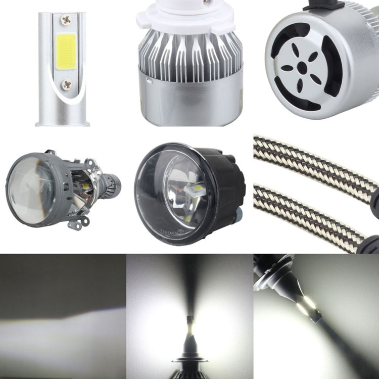 2 PCS H1 18W 1800 LM 8000K IP68 Canbus Constant Current Car LED Headlight with 2 COB Lamps, DC 9-36V