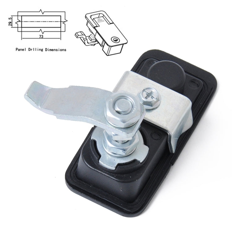 Adjustable Black Paddle Entry Door Latch & Keys Tool Box Lock for Trailer / Yacht / Truck