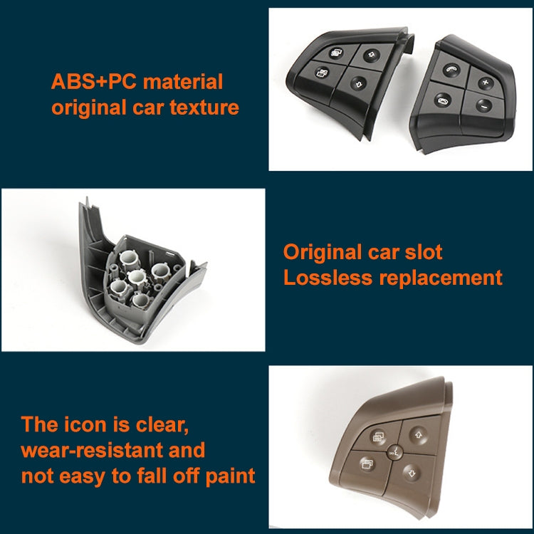 Car Left Side 4-button Steering Wheel Switch Buttons Panel 1648200010 for Mercedes-Benz W164, Left Driving