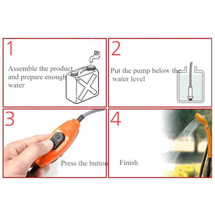 12V Portable Outdoor Universal Car Electric Shower Sprinkler Washer