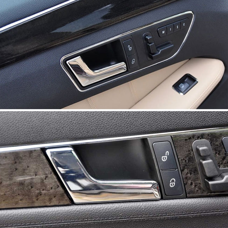 Car Left Side Electroplating Bright Inner Door Handle for Mercedes-Benz C Class W204 / X204 2008-2015, Left and Right Drive Universal