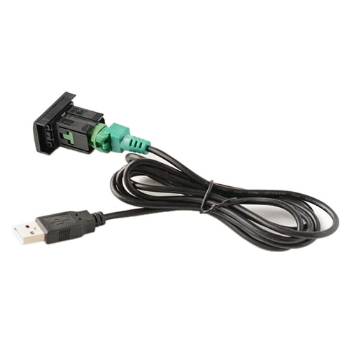Car Center Console CD Reserved Position Modified 3.3 x 2.3cm USB Interface Conversion Cable for Volkswagen / Audi / Skoda, Cable Length: 1m